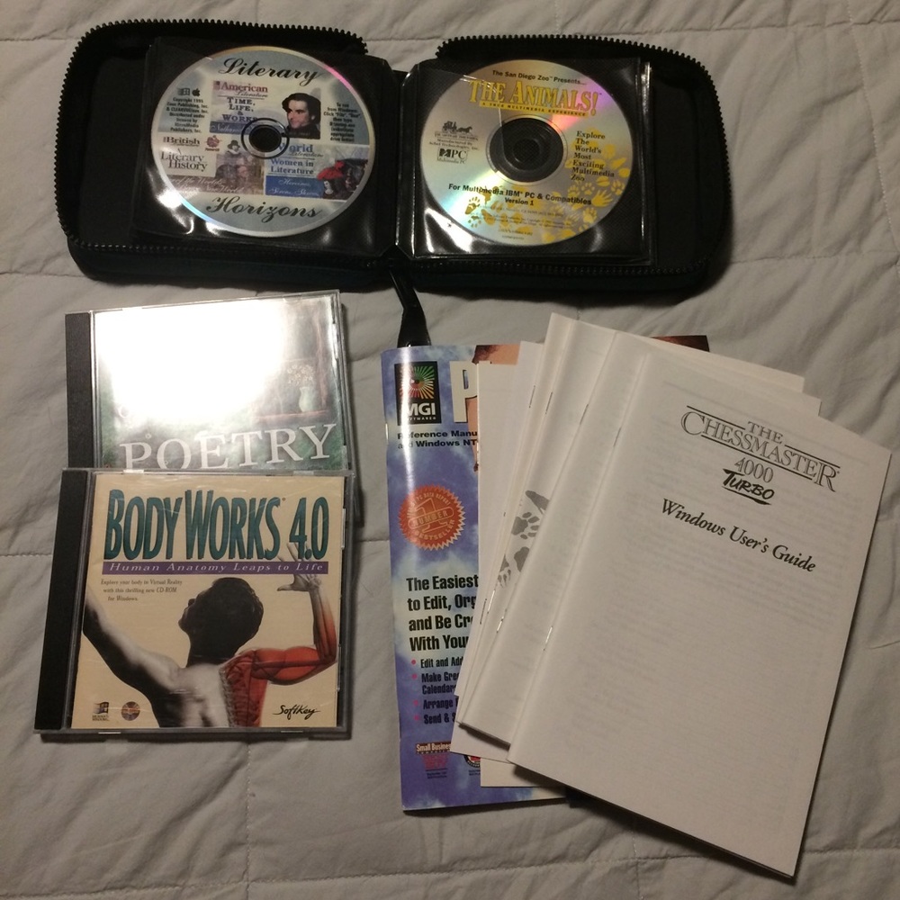 Vintage Software Bundle Windows 3.1/95/XP Games, Productivity, Educatiinsl